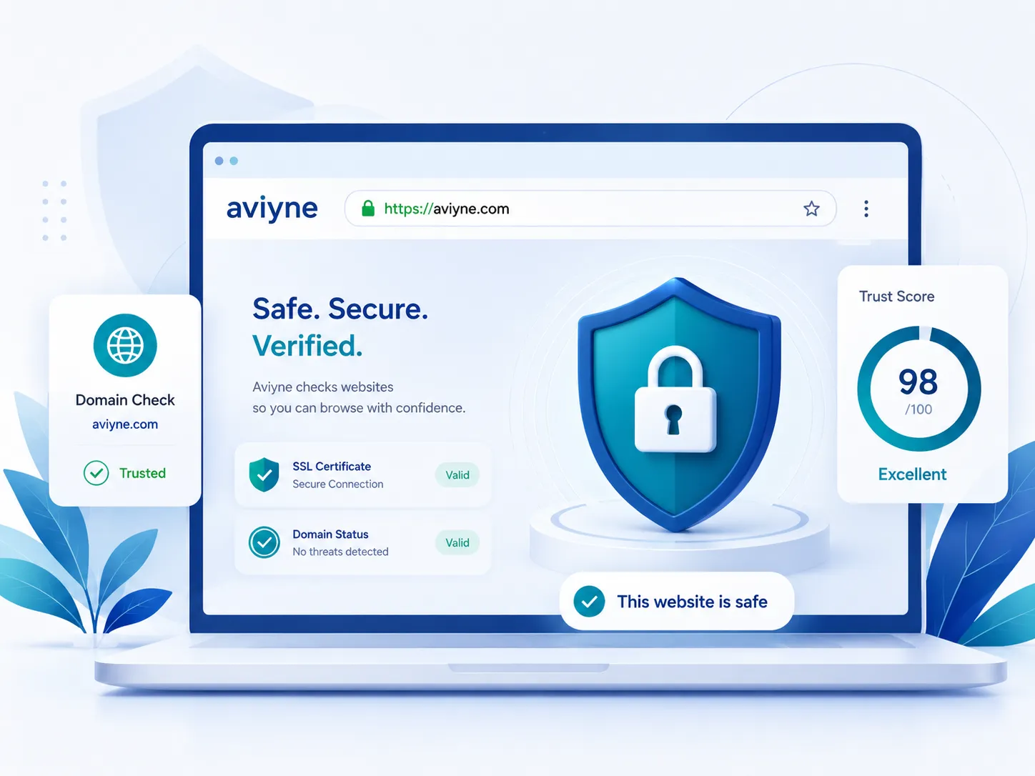 How to check Aviyne .com before trusting it security and trust illustration